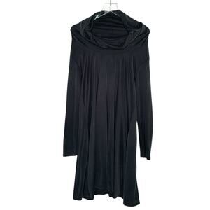 Niche Nilgun Derman L Womens Cowl Neck Dress Tunic Gray Modal
